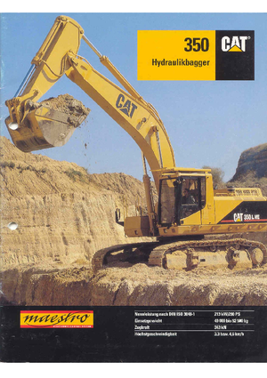 Rupsgraafmachines Caterpillar 350 L