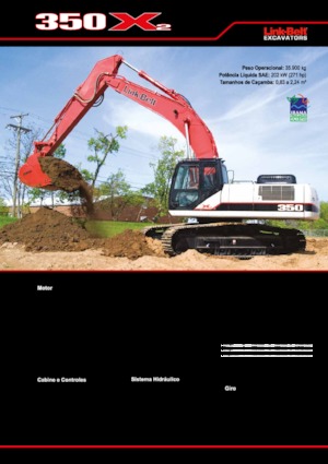 Rupsgraafmachines Link-Belt 350 X2