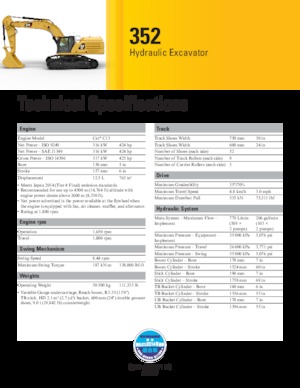 Rupsgraafmachines Caterpillar 352