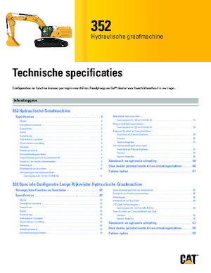 Rupsgraafmachines Caterpillar 352