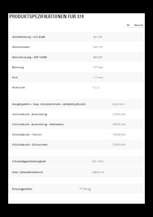 Rupsgraafmachines Caterpillar 374