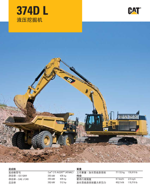 Rupsgraafmachines Caterpillar 374D L