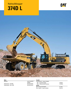 Rupsgraafmachines Caterpillar 374D L