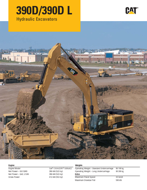 Rupsgraafmachines Caterpillar 390D L