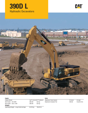 Rupsgraafmachines Caterpillar 390D L