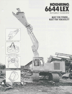 Graafmachines in overslaguitvoering Koehring 6644 LEX