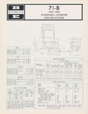 Rupsgraafmachines Bucyrus 71-B