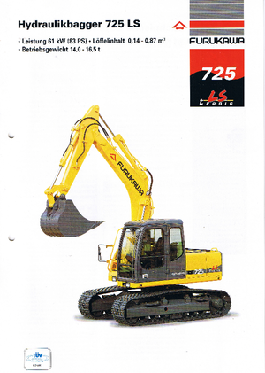 Rupsgraafmachines Furukawa 725 LS-tronic
