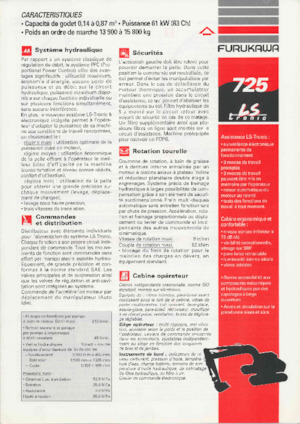 Rupsgraafmachines Furukawa 725 LS-tronic