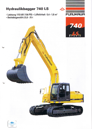 Rupsgraafmachines Furukawa 740 LS-tronic