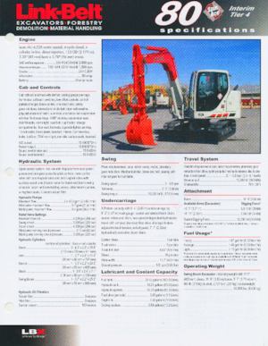 Rupsgraafmachines Link-Belt 80 Spin Ace