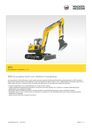Rupsgraafmachines Neuson 8003