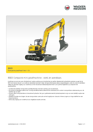 Rupsgraafmachines Neuson 8003