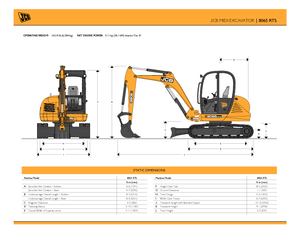 Rupsgraafmachines JCB 8065 RTS
