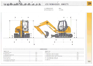 Rupsgraafmachines JCB 8080