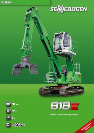 Graafmachines in overslaguitvoering Sennebogen 818R E