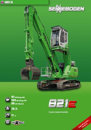 Graafmachines in overslaguitvoering Sennebogen 821R E