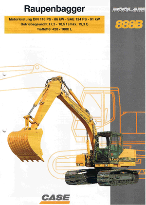 Rupsgraafmachines Case Poclain 888 B CK