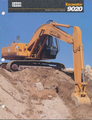 Rupsgraafmachines Case 9020