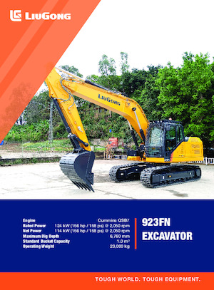 Rupsgraafmachines Liugong 923FN