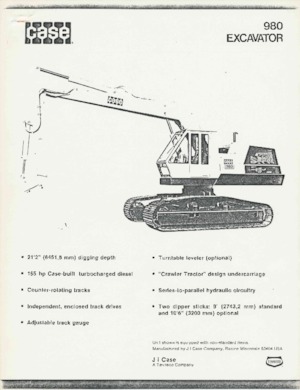 Rupsgraafmachines Case 980