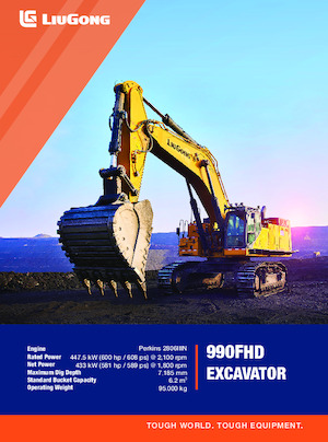 Rupsgraafmachines Liugong 990FHD