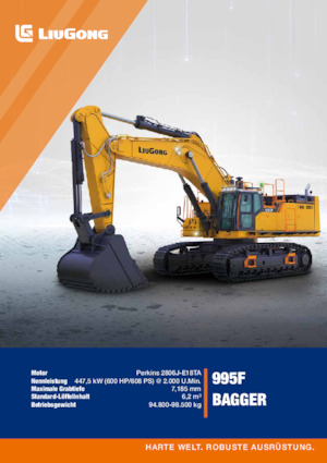 Rupsgraafmachines Liugong 995F