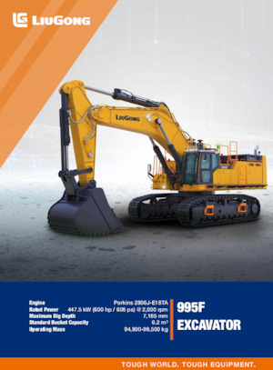 Rupsgraafmachines Liugong 995F