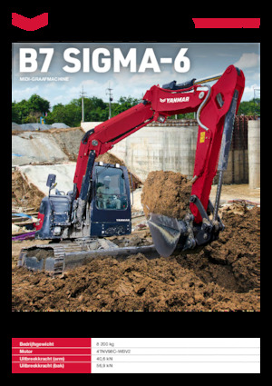 Rupsgraafmachines Yanmar B7-6 