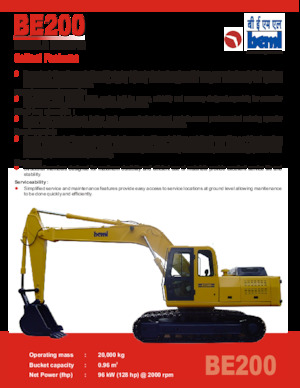 Rupsgraafmachines Beml BE200