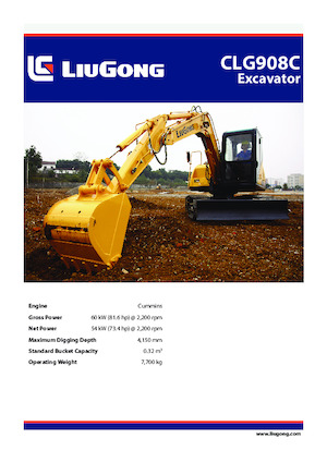 Rupsgraafmachines Liugong CLG908C 