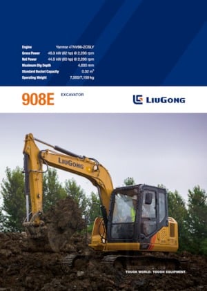 Rupsgraafmachines Liugong 908E