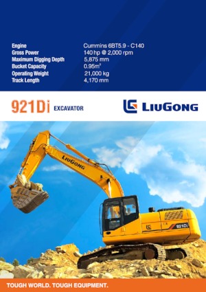 Rupsgraafmachines Liugong 921Di