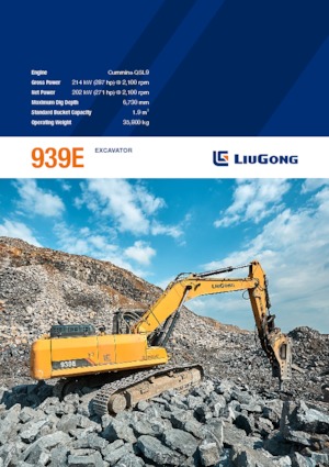Rupsgraafmachines Liugong 939E 