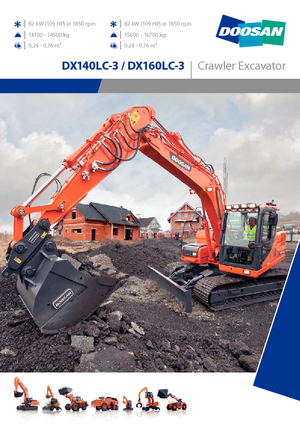 Rupsgraafmachines Doosan DX140LCR-3