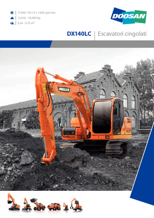 Rupsgraafmachines Doosan DX 140 LC