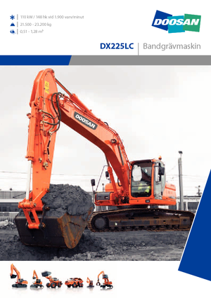 Rupsgraafmachines Doosan DX 225 LC