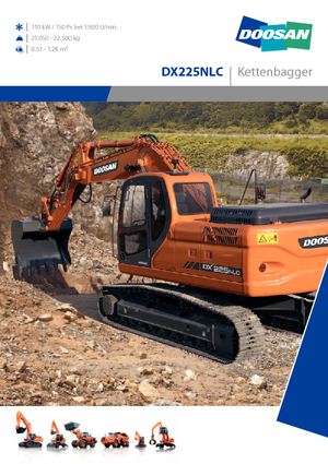 Rupsgraafmachines Doosan DX 225 N LC