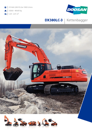 Rupsgraafmachines Doosan DX380NLC-3