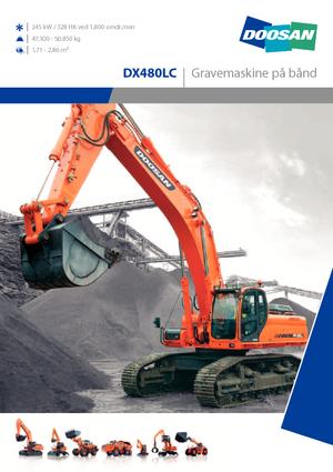 Rupsgraafmachines Doosan DX 480 LC