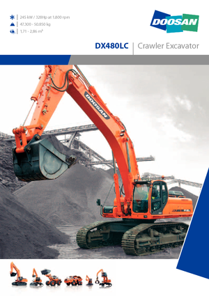 Rupsgraafmachines Doosan DX 480 LC
