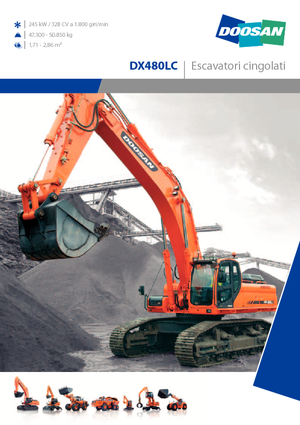 Rupsgraafmachines Doosan DX 480 LC