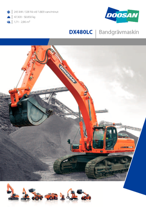 Rupsgraafmachines Doosan DX 480 LC