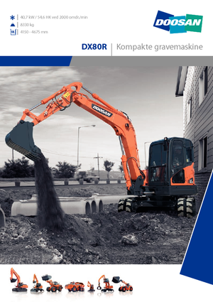 Rupsgraafmachines Doosan DX 80 R