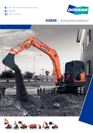 Rupsgraafmachines Doosan DX 80 R