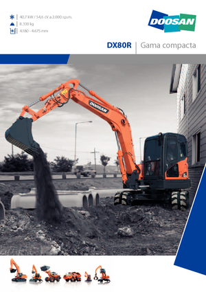 Rupsgraafmachines Doosan DX 80 R