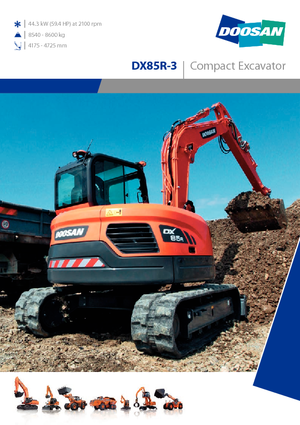 Rupsgraafmachines Doosan DX 85 R 3