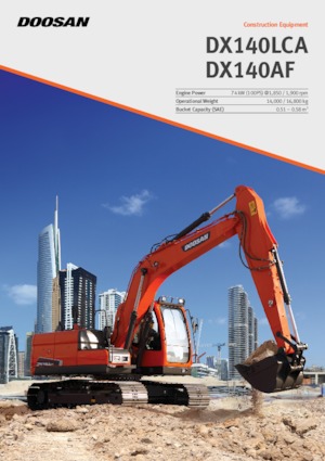 Rupsgraafmachines Doosan DX140AF