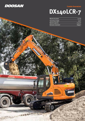 Rupsgraafmachines Doosan DX140LCR-7