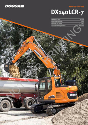 Rupsgraafmachines Doosan DX140LCR-7
